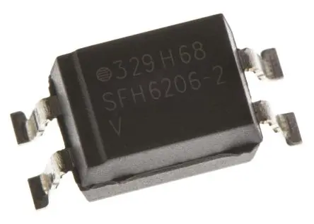 Produktfoto 1 von Vishay SFH Oberfläche 1 Optokoppler AC-In, 4-Pin SMD, Isolation 5300 V ac