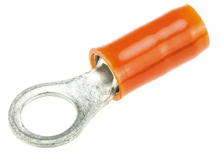 Produktfoto 1 von TE Connectivity PIDG Ringkabelschuh, Isoliert 18 AWG, Nylon, Orange, Rot, 16 AWG max.AWG, aussen ø 7.14 mm, innen ø 5