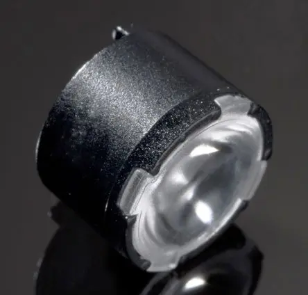 Produktfoto 1 von Ledil Lisa2 LED Linse 1-LEDs Rund aus Polymethylmethacrylat Mittlerer Winkel, Schwarz 23 to 31°, Ø 9.9 mm x 6.6 mm