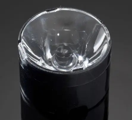 Produktfoto 1 von Ledil Leila LED Linse 1-LEDs Rund aus Polymethylmethacrylat Punkt, Schwarz 7 °, Ø 21.6 mm x 14.6 mm, für OSRAM Golden