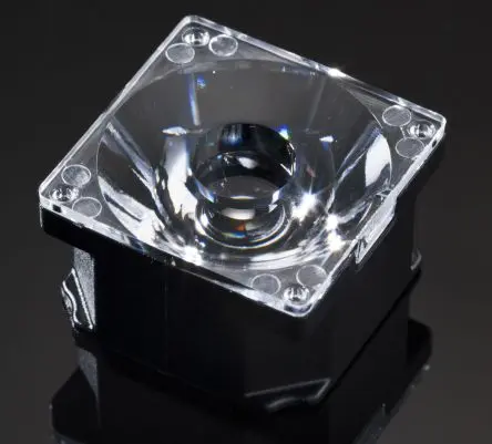 Produktfoto 1 von Ledil Rose LED Linse 1-LEDs Vierkant aus Polycarbonat Punkt, Schwarz 7 to 16 ° x 13.15 mm, für Cree XP-E, Cree XP-G,