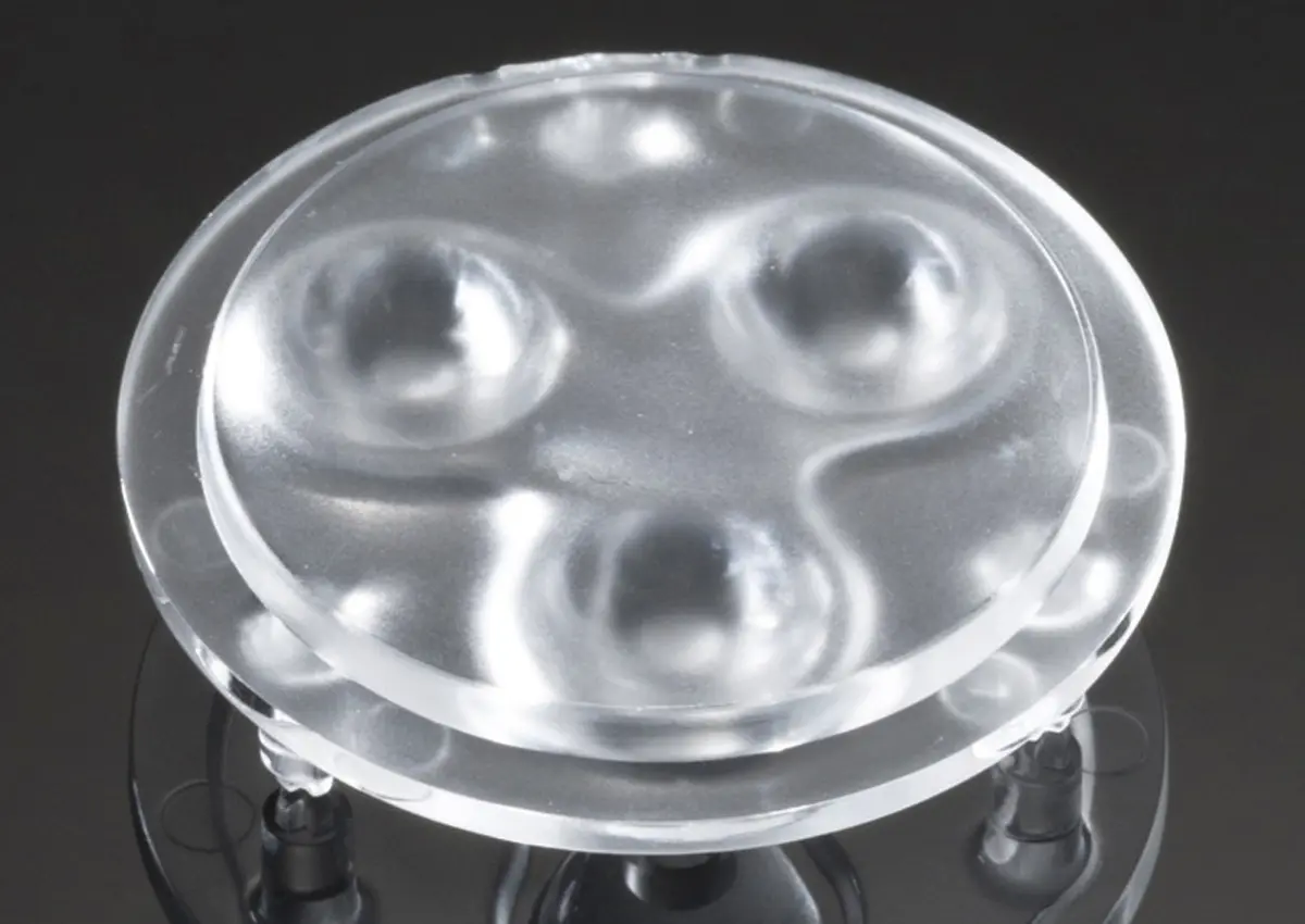 Produktfoto 1 von Ledil GT3 LED Linse 3-LEDs Rund 25 → 34°, Ø 35mm x 9mm, für LEDs der Serie Cree XB-D, XP-E