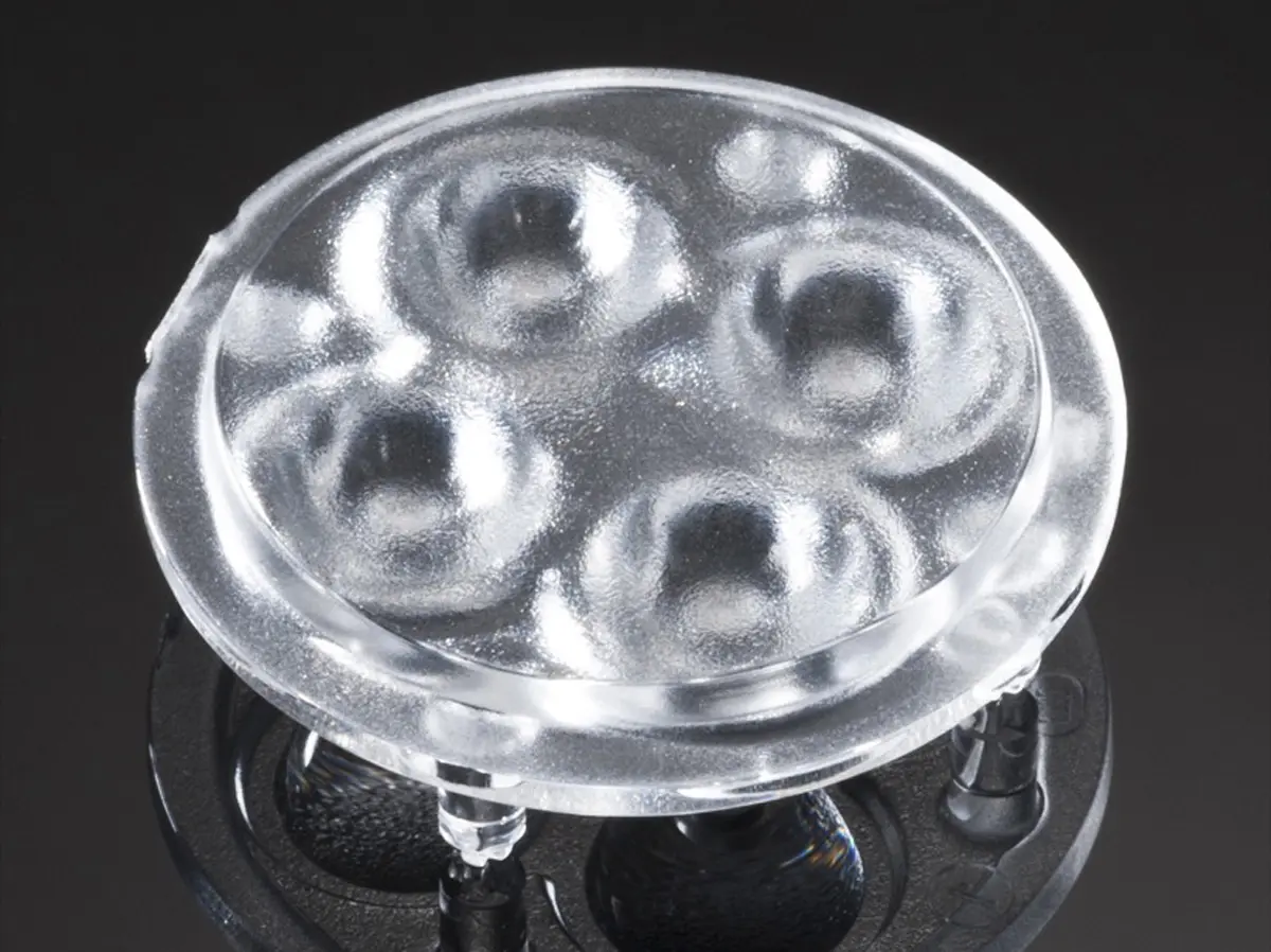 Produktfoto 1 von Ledil GT4 LED Linse 4-LEDs Rund 33 → 45°, Ø 35mm x 9mm, für LEDs der Serie Cree XB-D, XP-E
