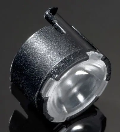 Produktfoto 1 von Ledil Lisa2 LED Linse 1-LEDs Rund aus Polymethylmethacrylat Mittlerer Winkel, Schwarz 25 to 35 °, Ø 9.9 mm x 6.8 mm, für