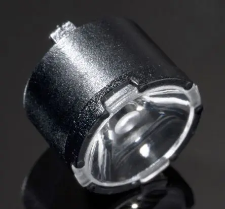Produktfoto 1 von Ledil Lisa2 LED Linse 1-LEDs Rund aus Polymethylmethacrylat Punkt, Schwarz 18 to 24°, Ø 9.9 mm x 6.8 mm, für Lumileds
