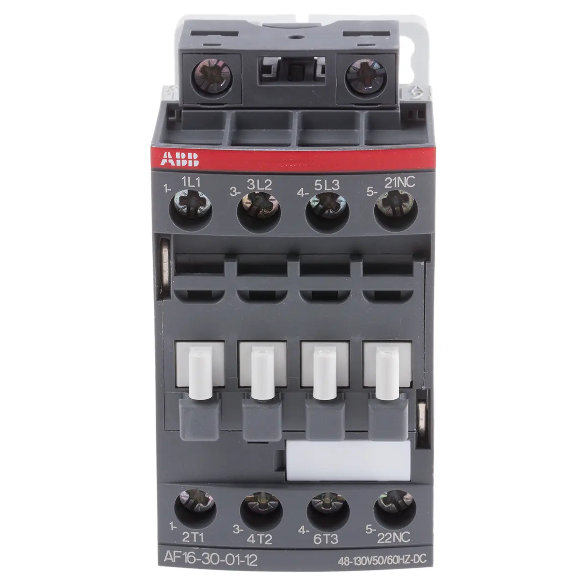 Produktfoto 1 von ABB AF16 Schütz 110 V dc-Spule, 3-polig, 690V ac / 10.5 A 130 V 7.5 kW 3 Schließer Motorsteuerung 1-Hilfskontakte