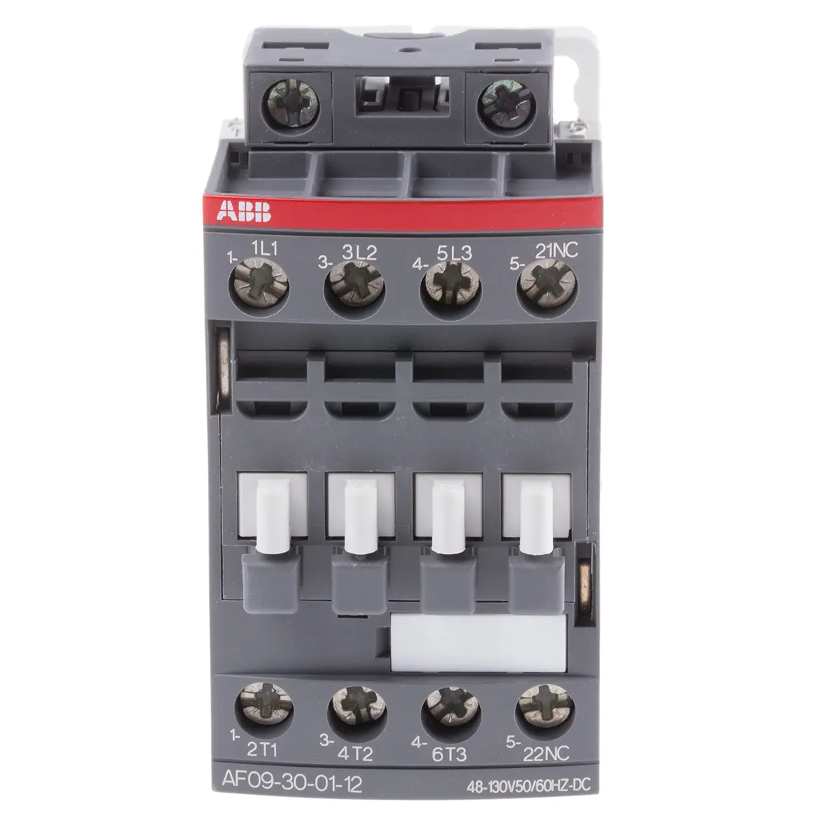 Produktfoto 1 von ABB AF09 Schütz 110 V dc-Spule, 3-polig, 690V ac / 7 A 130 V 4 kW 3 Schließer Motorsteuerung 1-Hilfskontakte