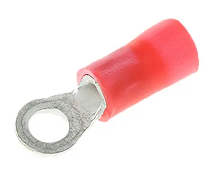 Produktfoto 1 von TE Connectivity PLASTI-GRIP Ringkabelschuh, Isoliert 22 AWG, Rot, 18 AWG max.AWG, M3