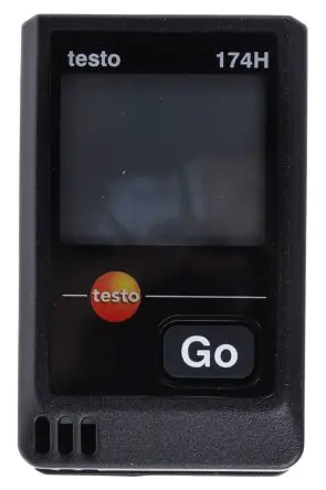 Produktfoto 1 von Testo 174H Temperatur und Luftfeuchtigkeit Temperatur, Luftfeuchtigkeit Datenprotokolliergerät, USB, -20 °C 2-Kanal → 70