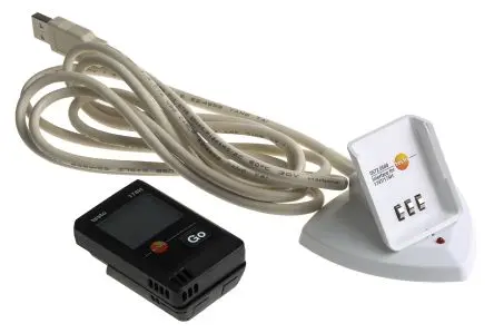 Produktfoto 1 von Testo 174H Kit Temperatur und Luftfeuchtigkeit Luftfeuchtigkeit, Temperatur Datenprotokolliergerät, USB, -20 °C 2-Kanal