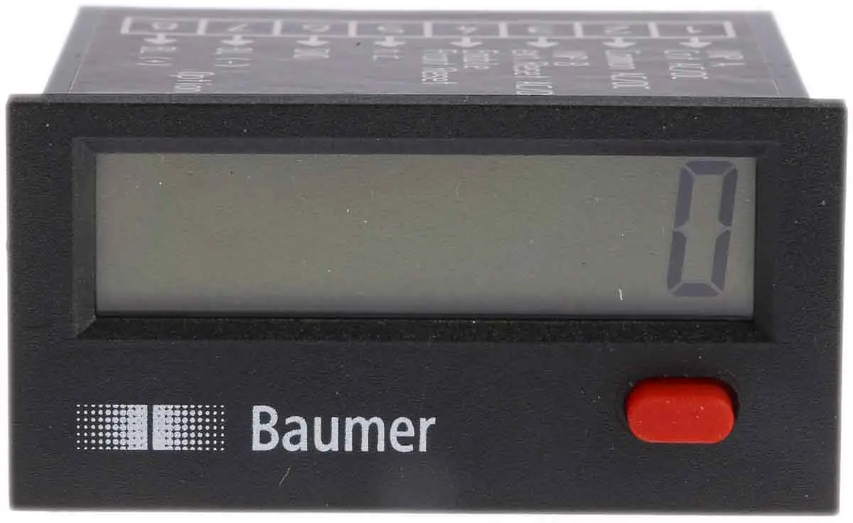 Produktfoto 1 von Baumer ISI30 LCD Bidirektional Zähler Elektrisch, Manuell 8-stellig Impulse max. 12kHz 10 → 260 V ac/dc