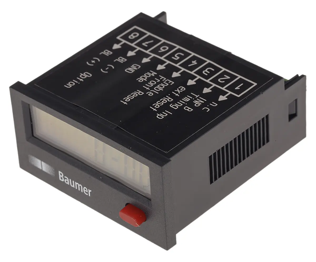 Produktfoto 1 von Baumer ISI34 LCD Zähler Elektrisch, Manuell 8-stellig 0 → 99999,99