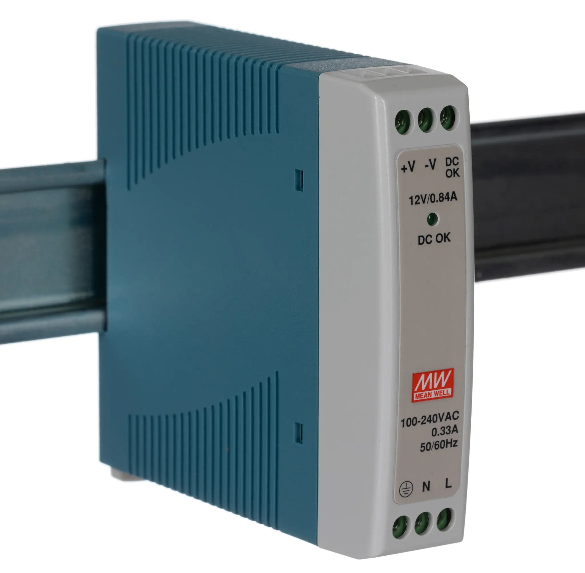 Produktfoto 1 von MEAN WELL MDR DIN-Schienen Netzteil Getaktet 12V dc / 840mA 10W 85 → 264V ac