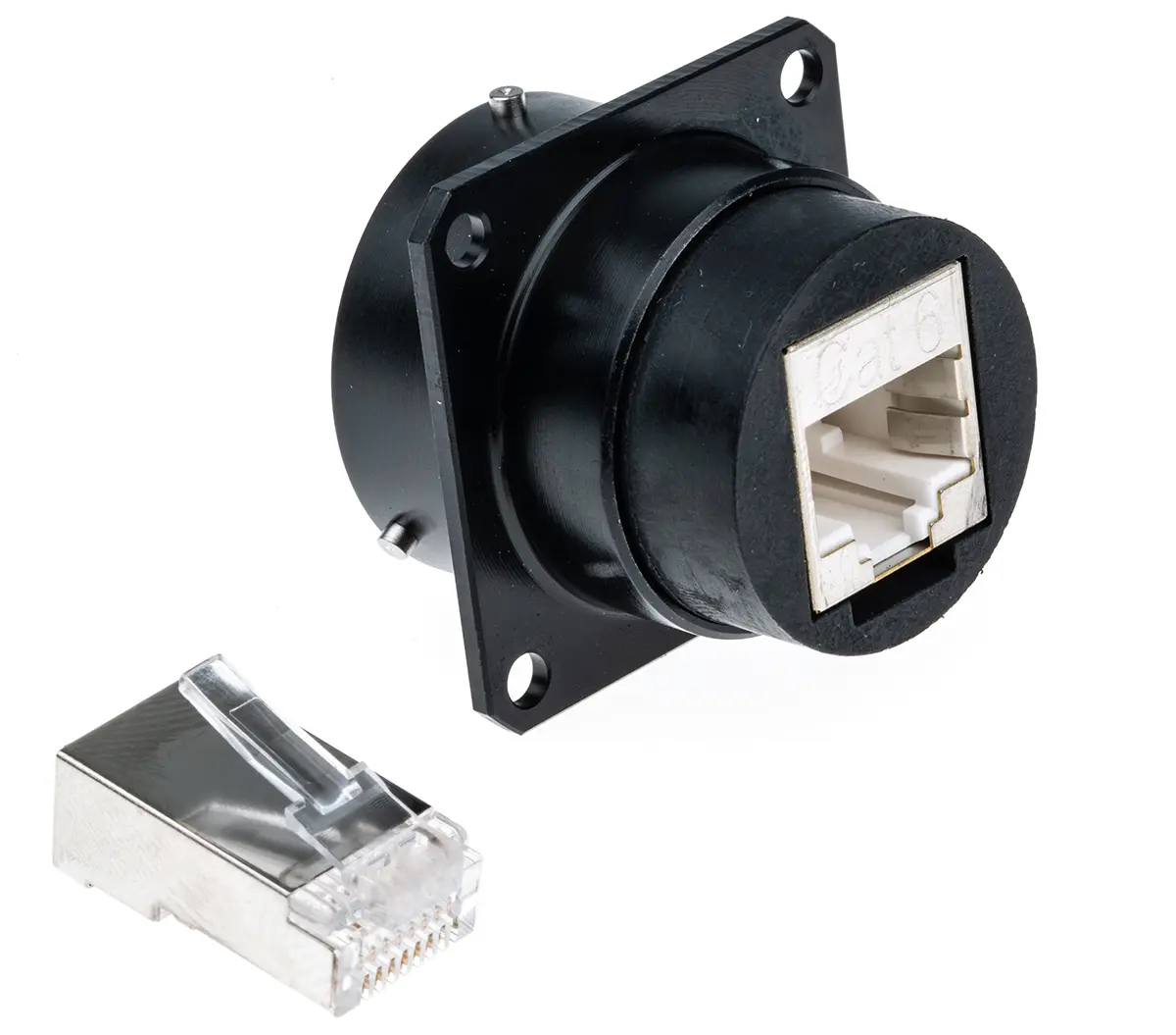 Glenair IPT Buchse Kat. 6 RJ45-Steckverbinder, 1-Port Frontplattenmontage Gerade