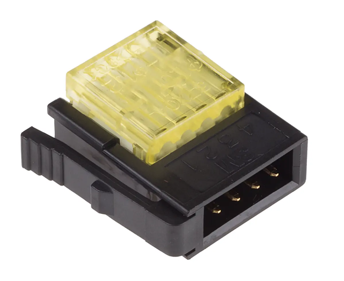 Produktfoto 1 von 3M 371 IDC-Steckverbinder Stecker, Gerade, 4-polig Kabel / 1-reihig, Raster 2 mm