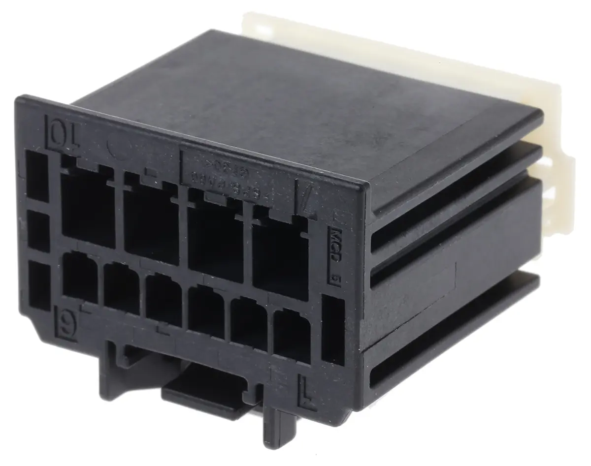 Produktfoto 1 von Molex Stac64  Automotive, Kfz-Steckverbinder, Leiterplattensteckverbinder, Buchse, 10-polig, Schwarz, Weiß / 2-reihig,