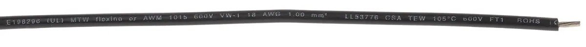 Produktfoto 1 von Lapp Einzeladerleitung 1 mm², 17 AWG 100m Schwarz PVC isoliert Ø 2.9mm UL1015
