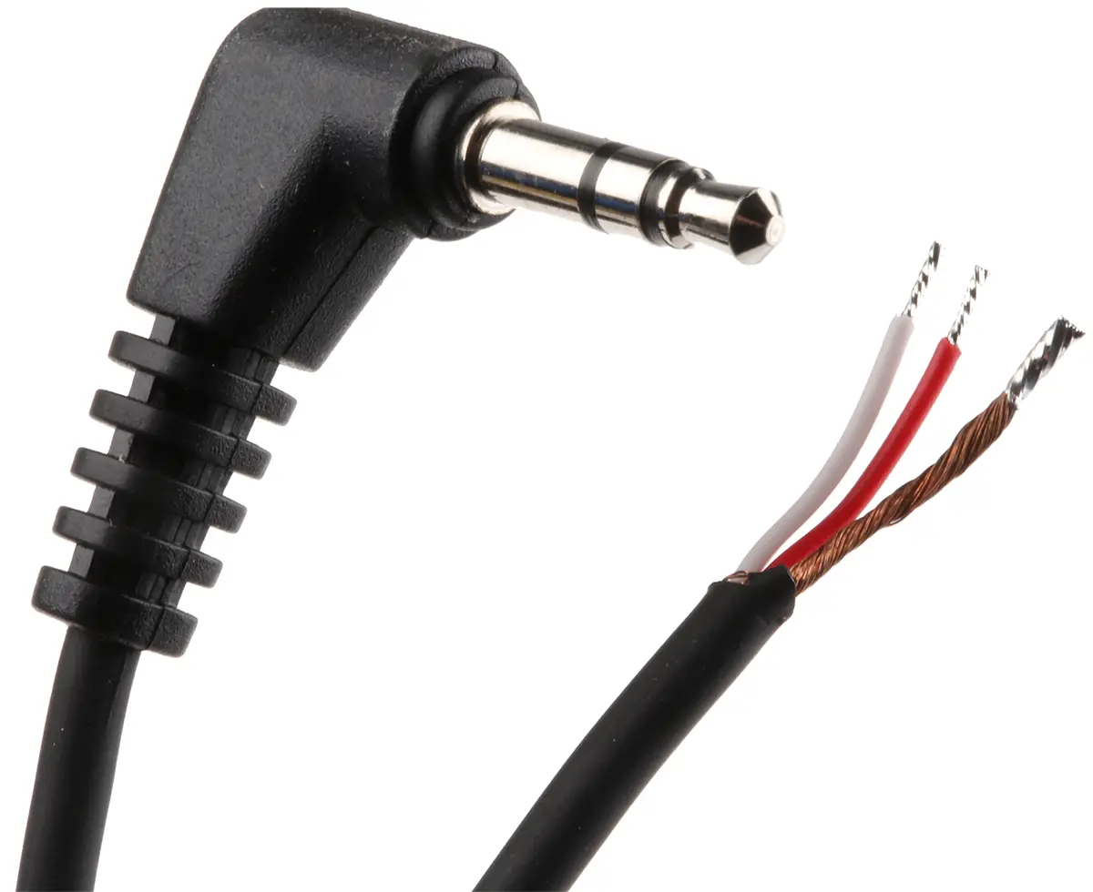 Produktfoto 1 von Switchcraft 36HR Hilfskabel, 3,5 mm Stereobuchse / Nicht abgeschlossen Stecker L. 3.1 m Schwarz