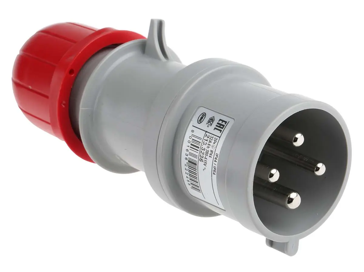 Produktfoto 1 von Scame Leistungssteckverbinder Rot 3P+PE, 415V, Kabel Gerade IP44 32A