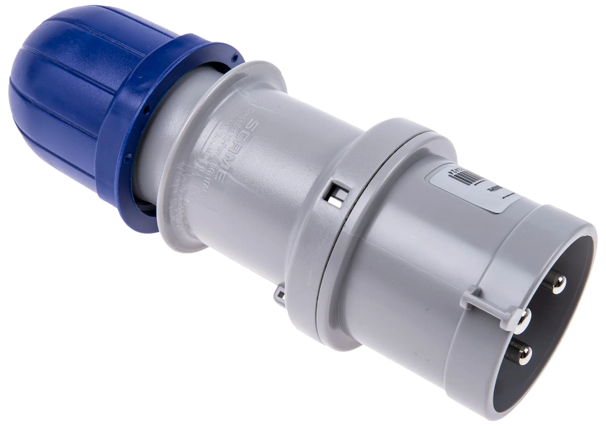 Produktfoto 1 von Scame Leistungssteckverbinder Blau 2P+PE, 230V, Kabel Gerade IP44 32A