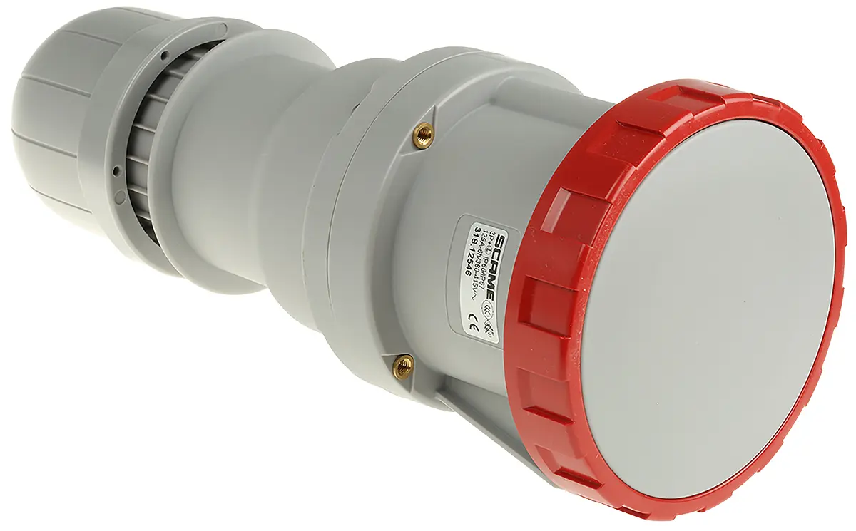 Produktfoto 1 von Scame Optima Leistungssteckverbinder Rot, 415V 2P+PE / 125A, Kabel IP66, IP67