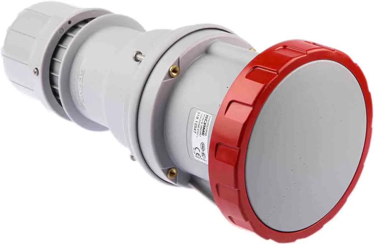 Produktfoto 1 von Scame Leistungssteckverbinder Rot, 415V 3P+N+PE / 125A, Kabel IP66, IP67