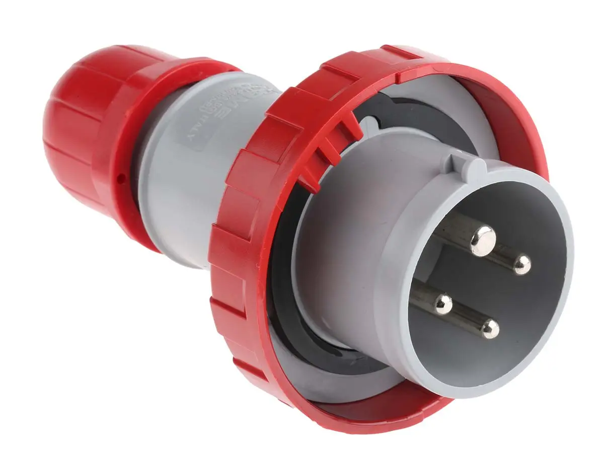 Produktfoto 1 von Scame Leistungssteckverbinder Rot 3P+PE, 415V, Kabel Gerade IP66, IP67 16A