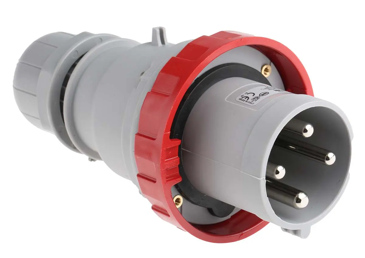Produktfoto 1 von Scame Leistungssteckverbinder Rot 3P+PE, 415V, Kabel Gerade IP67 63A