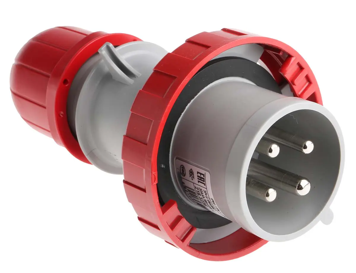 Produktfoto 1 von Scame Leistungssteckverbinder Rot 3P+PE, 415V, Kabel Gerade IP67 32A