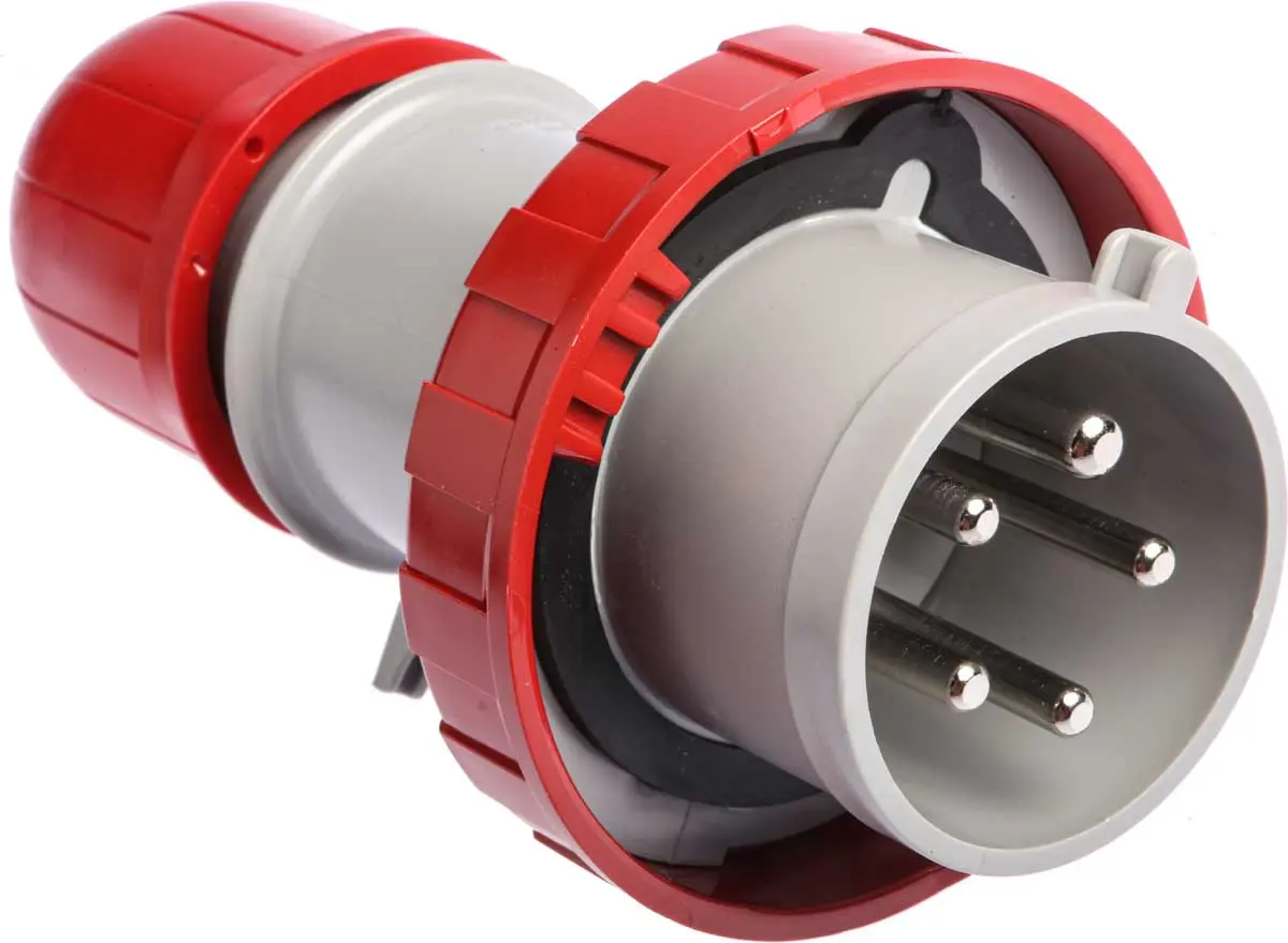 Produktfoto 1 von Scame Leistungssteckverbinder Rot 3P+N+PE, 415V, Kabel Gerade IP67 32A