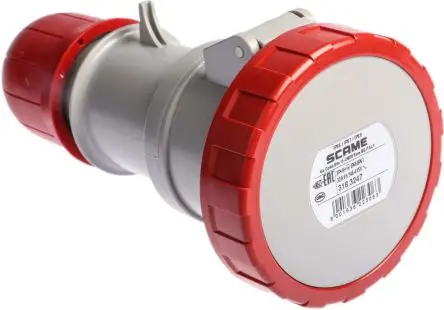 Produktfoto 1 von Scame Leistungssteckverbinder Rot, 415V / 32A, Kabel IP66, IP67