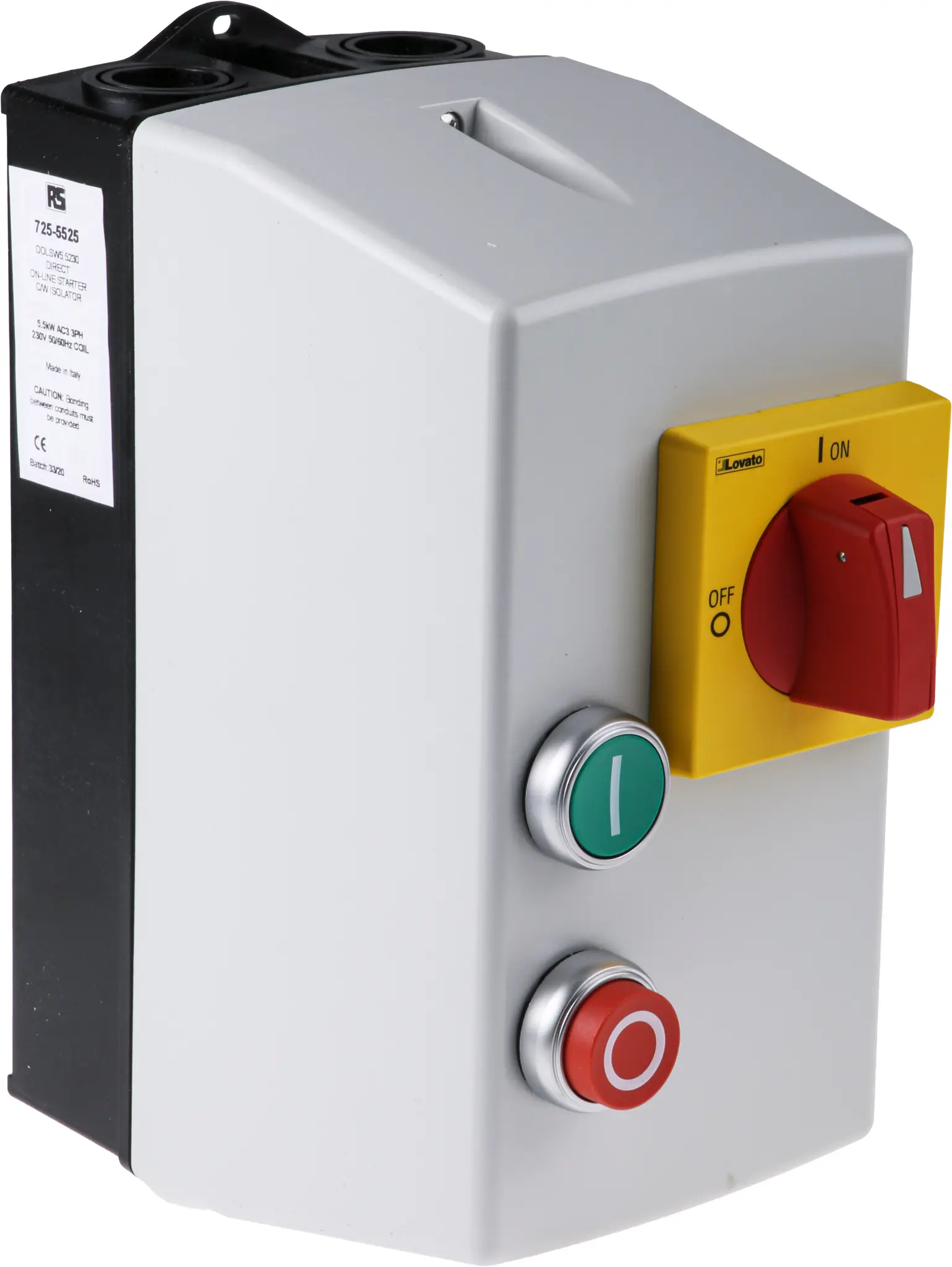 Produktfoto 1 von RS PRO Direktstarter 3-phasig 5,5 kW, 230 V ac / 9 → 14 A, Automatik