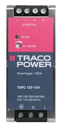 Produktfoto 1 von TRACOPOWER 264 V ac DIN-Schienen Netzteil Geschalteter Modus 264V ac AC / 5 A 28V dc DC 120 W