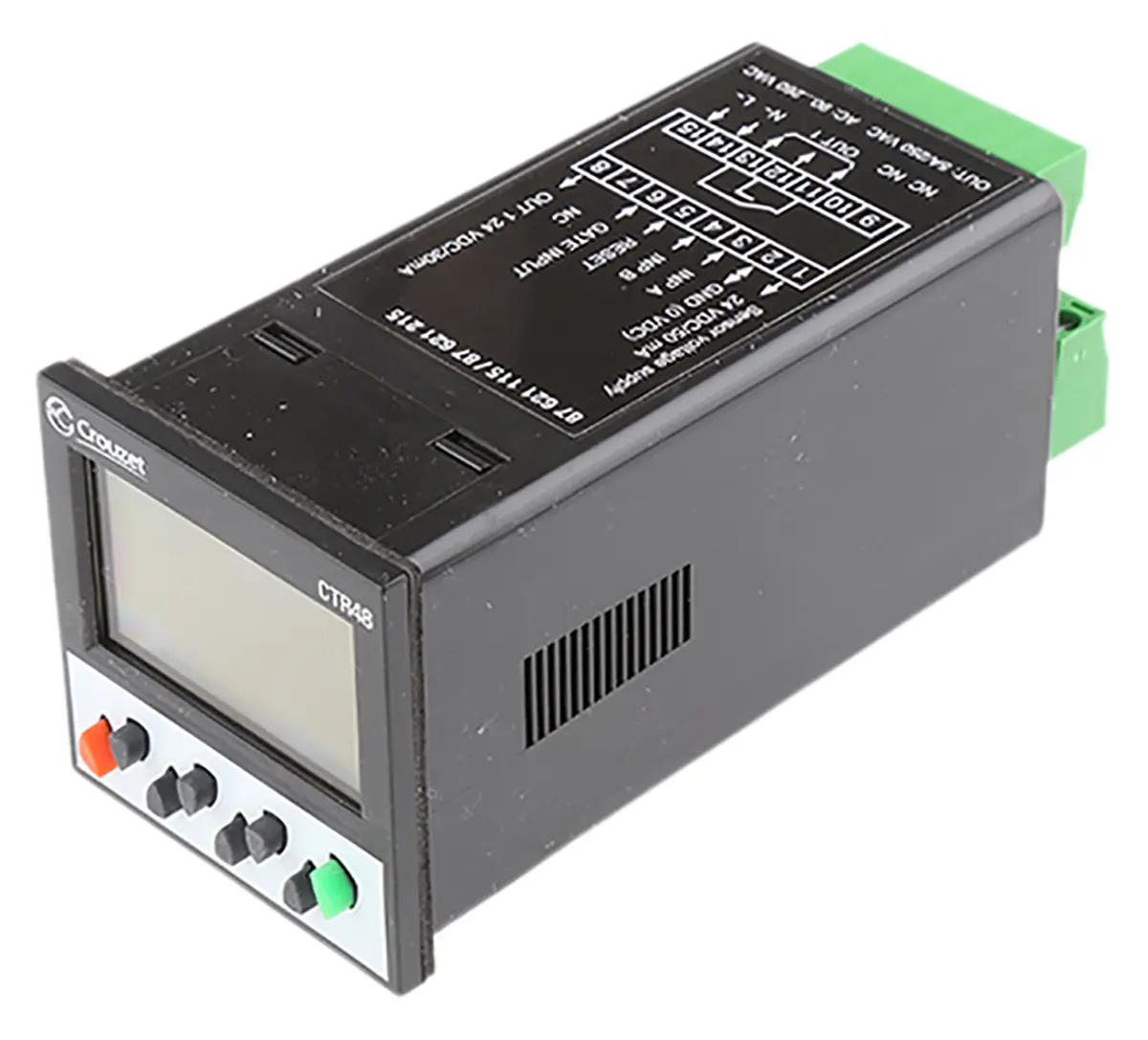 Produktfoto 1 von Crouzet CTR48 LCD Zählrichtung, Phase, Aufwärts Zähler Manuell, Signal 6-stellig Stunden max. 40kHz 260 Vac -999999