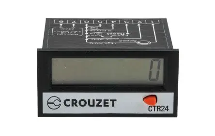Produktfoto 1 von Crouzet CTR24 Zähler Zähler LCD Manuell 8-stellig 30V dc, Impuls