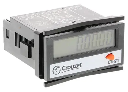 Produktfoto 1 von Crouzet CTR24 Zähler Zähler LCD Manuell 8-stellig 260V, Stunden