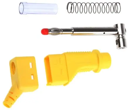Produktfoto 1 von Staubli 4 mm Stecker Gelb Bananenstecker, Kontakt Nickel, 600V 32A, Schraubanschluss