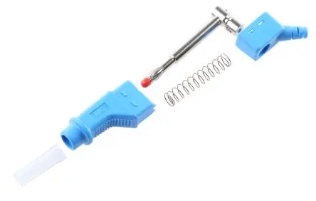 Produktfoto 1 von Staubli 4 mm Stecker Blau Bananenstecker, Kontakt Nickel, 600V 32A, Schraubanschluss