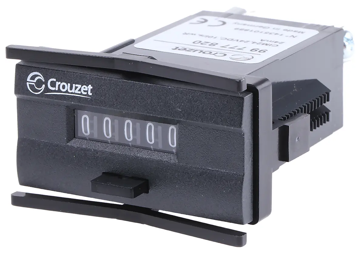 Produktfoto 1 von Crouzet CIM24 Mechanisch Zähler Manuell 5-stellig Impulse 24 Vdc 99999