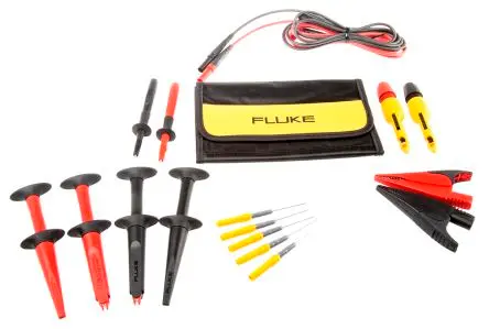 Produktfoto 1 von Fluke Multimeter-Messleitungen mit Krokodilklemme, Hakenklemme, Piercing Clip, Automotive Prüfleitungskit