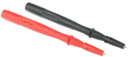 Produktfoto 1 von Fluke 2 mm Prüfspitze Rot, Schwarz, Edelstahl Spitze 2 mm, 1 kV, 600V 10A