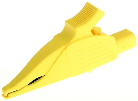 Produktfoto 1 von Staubli Messing 39.5 mm Krokodilklemme, Gelb, 32A Thermoplastisches Elastomer Isoliert