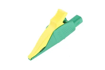 Produktfoto 1 von Staubli Messing 39.5 mm Krokodilklemme, Gelb, Grün, 32A Thermoplastisches Elastomer Isoliert