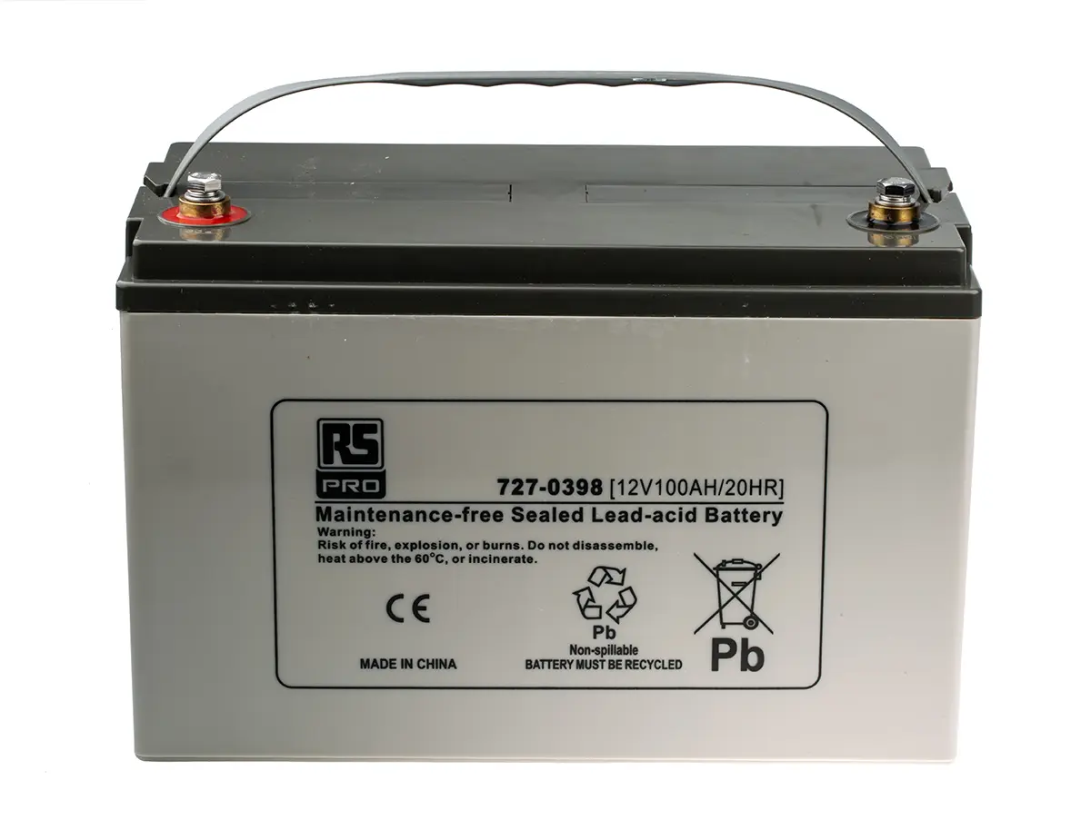 Produktfoto 1 von RS PRO RS PRO Abgedichteter Bleiakku, 12V / 100Ah, T11-Anschluss, 330 x 173 x 212mm