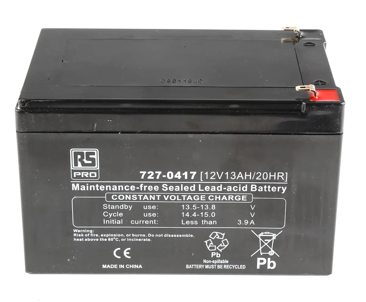 Produktfoto 1 von RS PRO RS PRO Abgedichteter Bleiakku, 12V / 13Ah, T1-Anschluss, 151 x 98 x 95mm