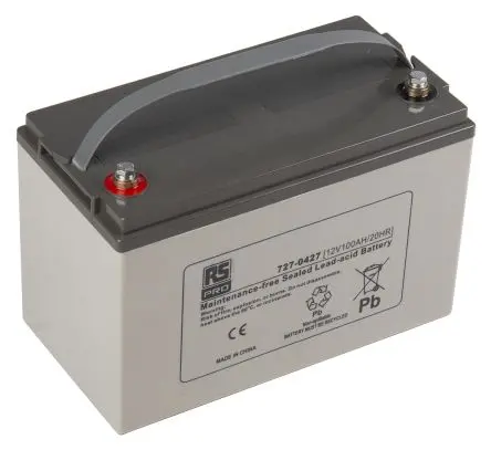 Produktfoto 1 von RS PRO RS PRO T11 Abgedichteter Bleiakku, 12 V / 100 Ah, 212mm x 330 mm