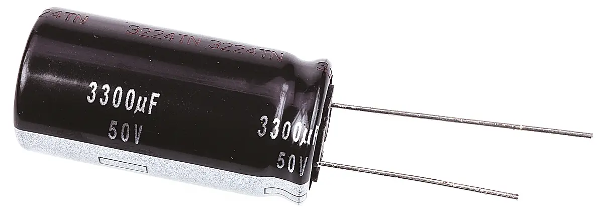 Produktfoto 1 von Panasonic NHG-A Radial Kondensator 3300 μF Radiale Anschlussfahnen ±20 % / 50V dc, Ø 18 mm x 35.5 mm x 35.5 mm, 105 °C
