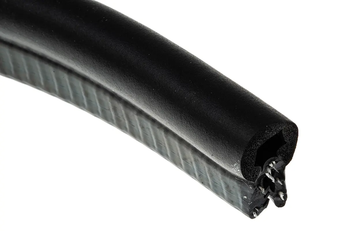 Produktfoto 1 von RS PRO Türdichtung, Kantenschutz, Ethylen-Propylen-Dien-Monomer, Schwarz, B. 17 mm, H. 29.6 mm, L. 20 m