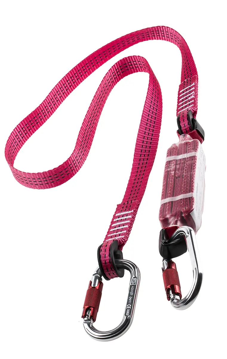 Produktfoto 1 von RS PRO verstellbar Karabiner Verdrehsicherung Fallschutz Trageschlaufe Einfach, 1.8 m