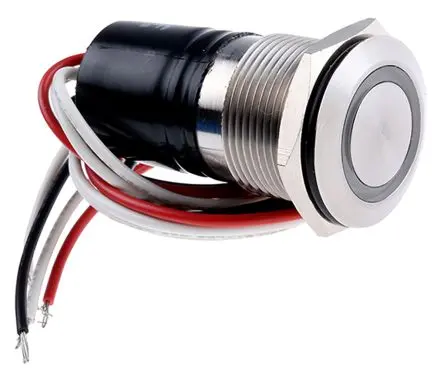 Produktfoto 1 von Bulgin MPI002 Druckschalter Grün Beleuchtet Tastend Panel Ø 19.2 mm, SPST / 50mA 24 V dc, IP66